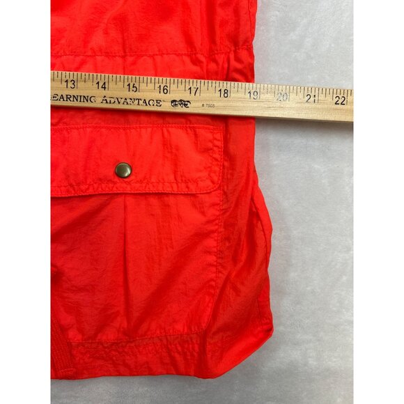 Gap Jacket Womens‎ Small Orange Hooded Tennis Windbreaker Nylon Full Zip - Picture 7 of 8